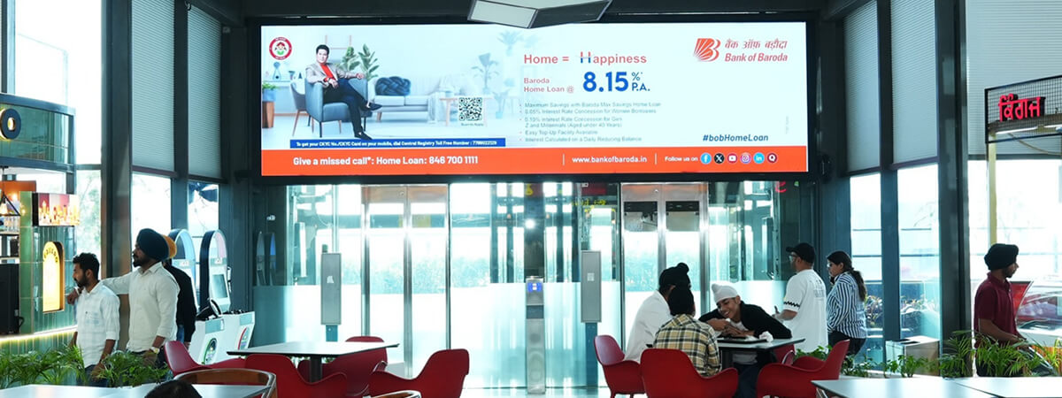 Food Court Elevator Screen